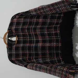 Zara Woman Loose Fit Tweed Top